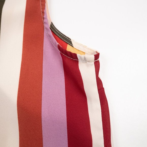 LABEL RACHEL RACHEL ROY multi-color striped sleeveless top with tie size S - Picture 5 of 8